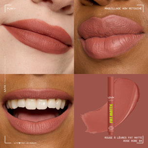 NYX Professional Makeup Fat Matte Rouge à Lèvres Mat Crémeux Rose Robe