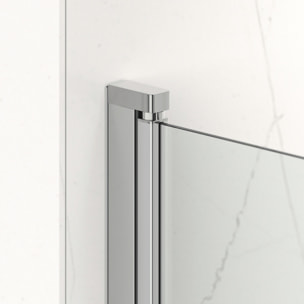 SK Porte de douche 80x196cm pliante anticalcaire avec profilé chrome brillant (SATSK80NIKA)