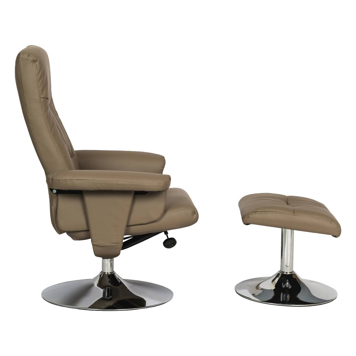 Fauteuil relax + repose-pieds "Louis" - 1 place - Beige