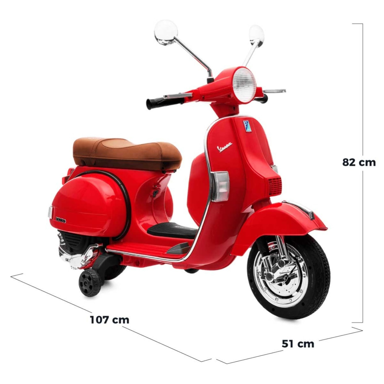 Moto eléctrica niños VESPA RED moto de bateria infantil 6V +3 años