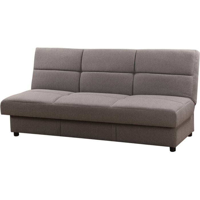 Canapé Clic-Clac "Enzo" - 186 x 80 x 87 cm - 3 places - Gris