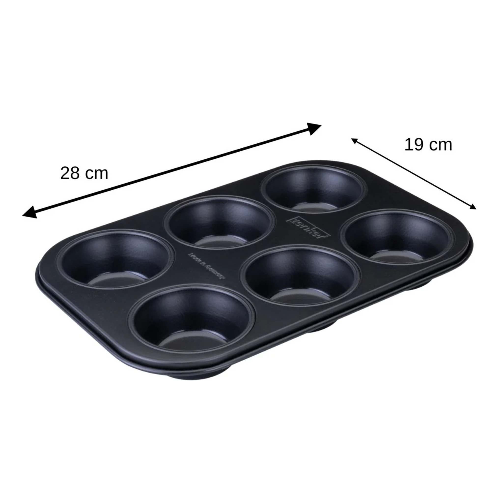 Moule à muffins 6 empreintes 28 x 19 cm Zenker Perfect Black +