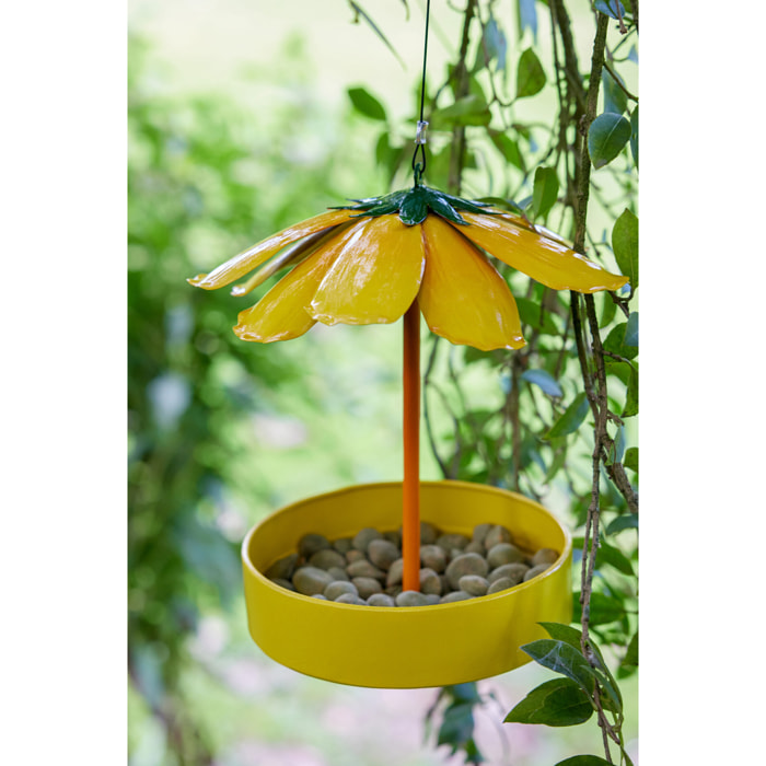 J-Line Fleur suspendue décorative - métal - multicolore - 3 pièces