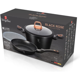 Batterie de cuisine 4 pièces Rose Noir BerlingerHaus BH-7741T