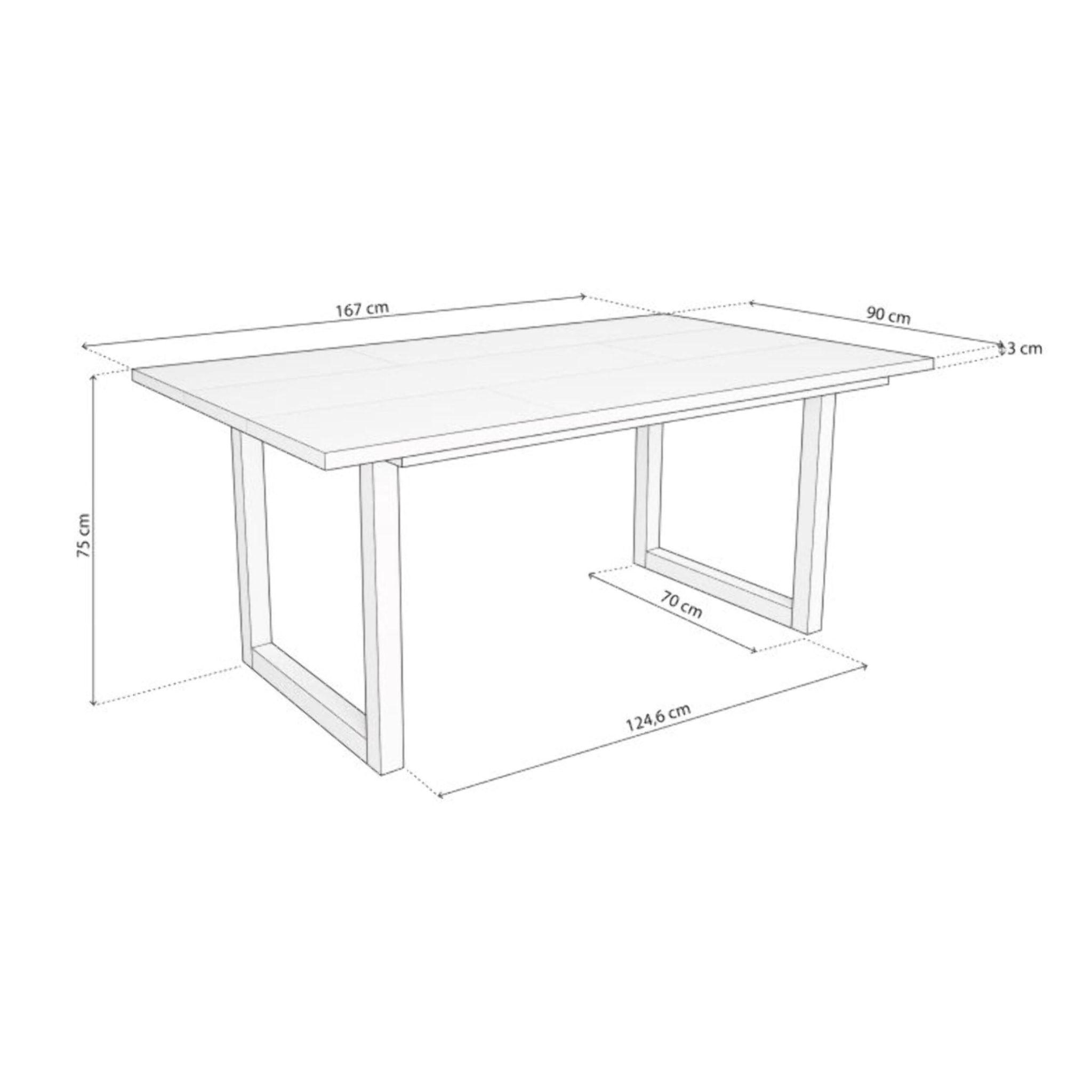 Mesa de comedor Altea 170 Blanco