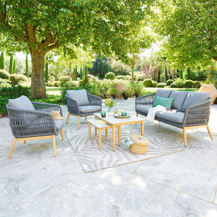 Salon de jardin Orissa 5 places gris