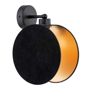 Lampada da parete MOTIF in acciaio nero e oro