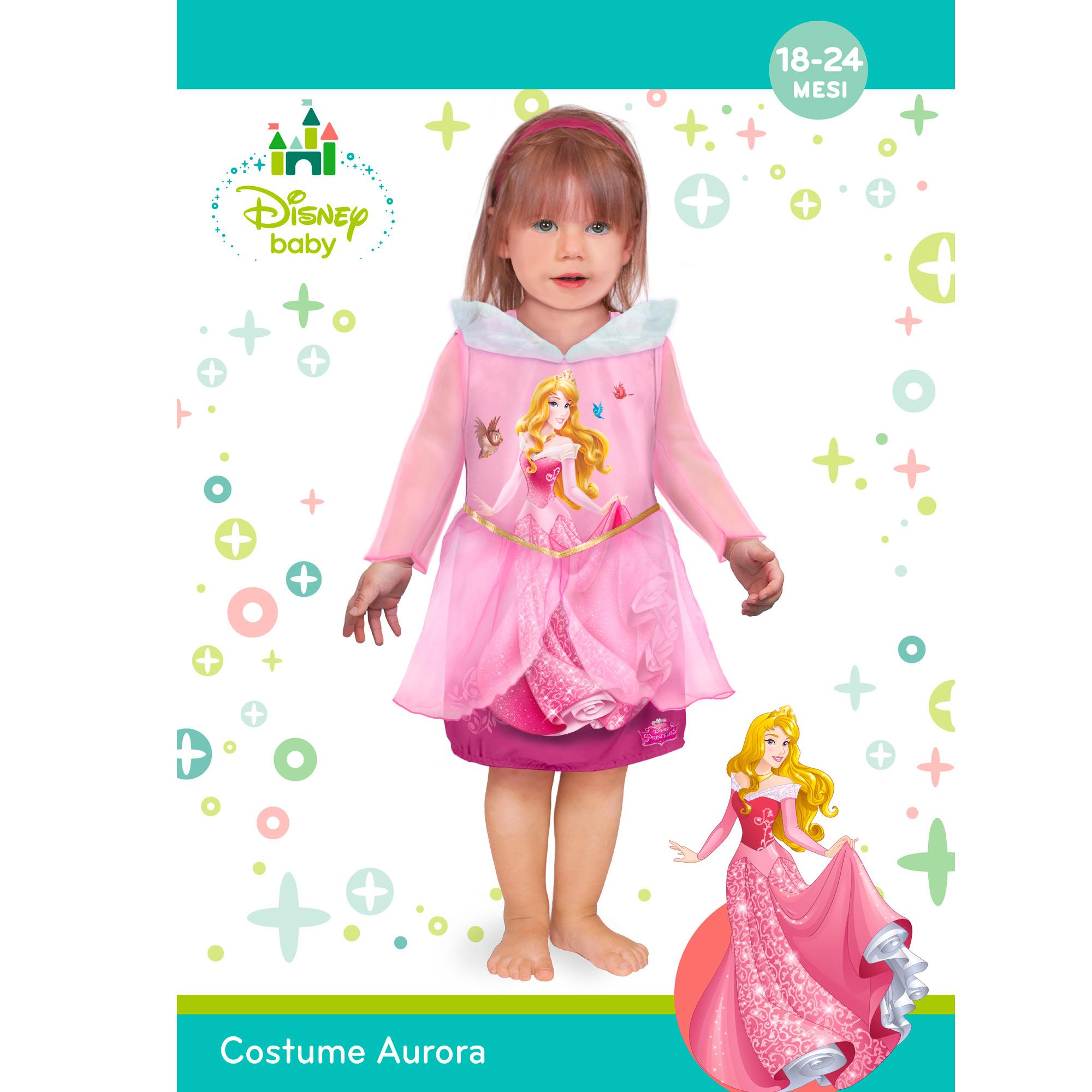 Vestito Costume Aurora Rosa Disney Bambina