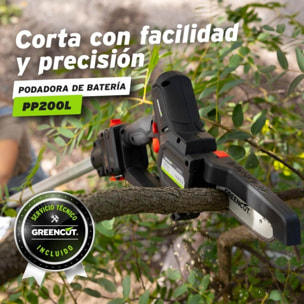 Podadora de altura telescópica batería litio 20V potente y manejable -GREENCUT PP200L