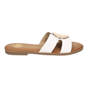 Sandalia Planas de Mujer, Comodas y Elegantes con Diseño Moderno con Adorno en la Pala