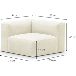 Canapé d'angle à gauche modulable 4 places en tissu - MODULO NEW