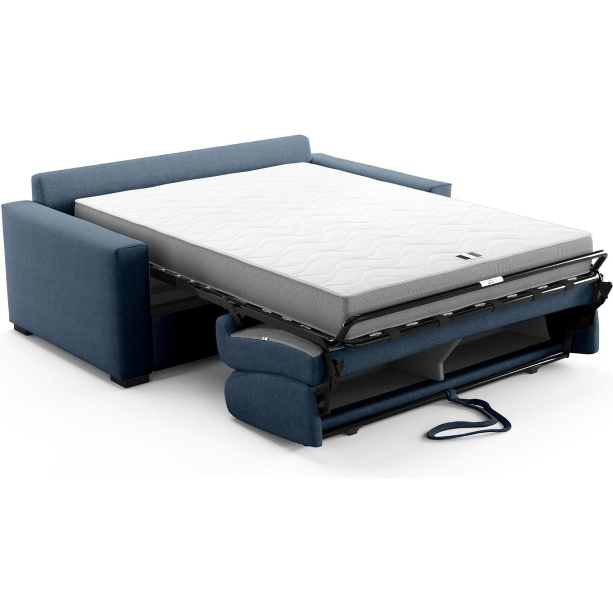 Canapé droit convertible 3 places en tissu chenille - ouverture express - ANZIO