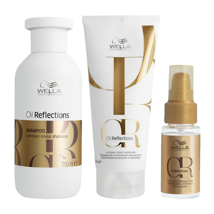 WELLA Kit Oil Reflections Shampoo 250ml + Conditioner 200ml + Olio 30ml