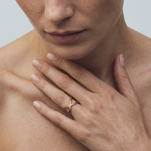 Anillo Zadra acabado oro amarillo 18k