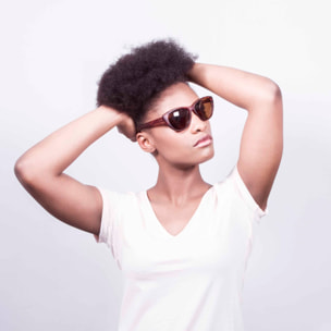 Gafas de sol PALO ALTO ZURRIOLOA - Demi naranja marrón / Ahumada