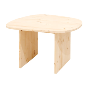 Mesa de centro de madera maciza en tono natural de varias medidas