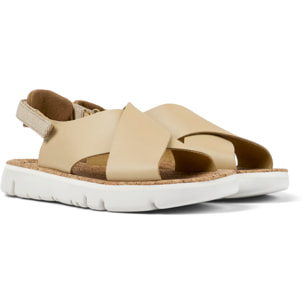 Sandalias - CAMPER Oruga - Beige - Cuero liso