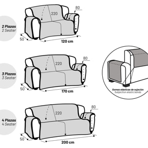 Cubre Sofá ACOLCHADO REVERSIBLE modelo RAMOS