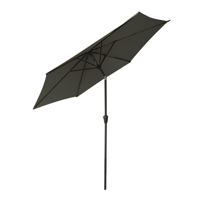 Parasol droit HAPUNA rond - Gris