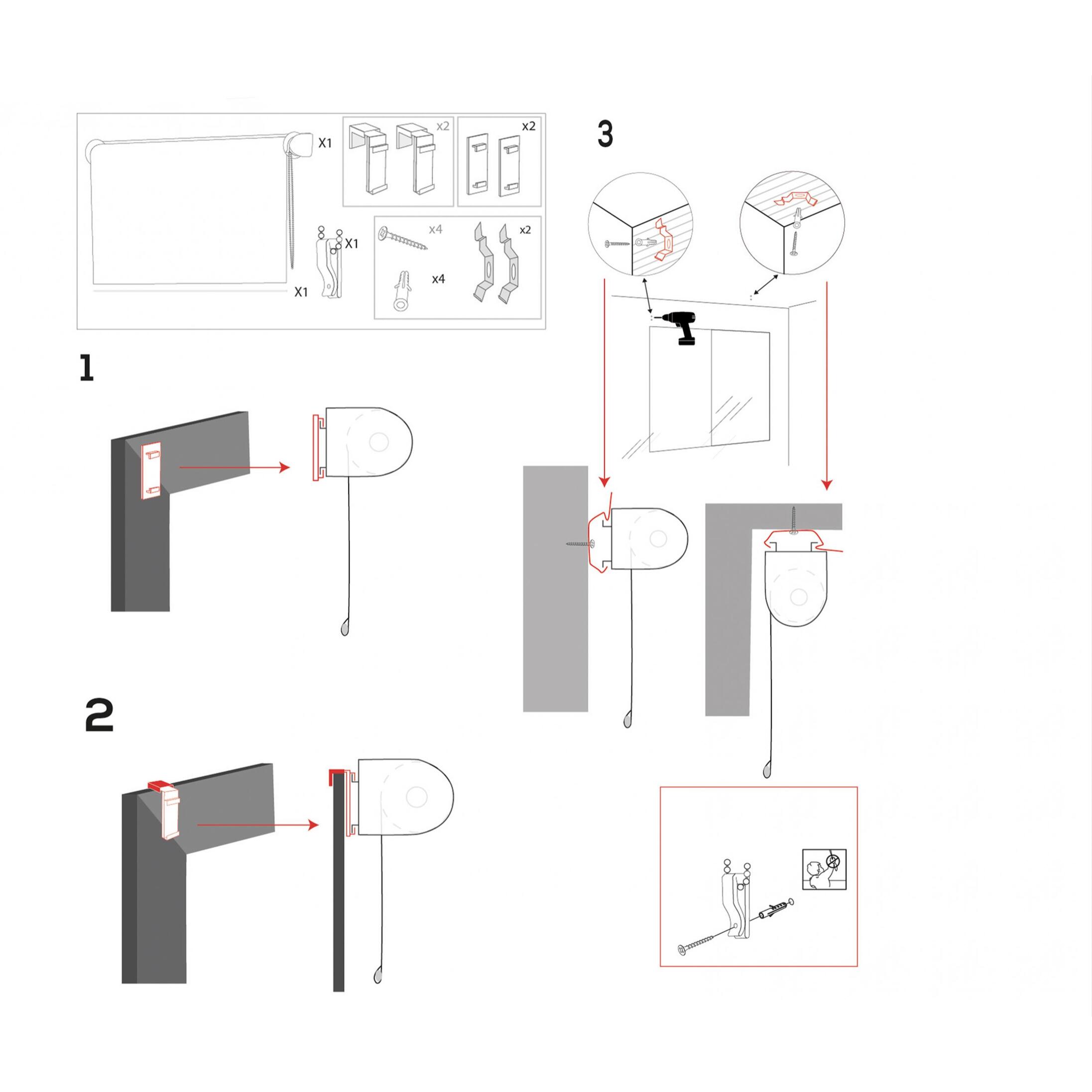 Store enrouleur Polyester Opaque Multicolore