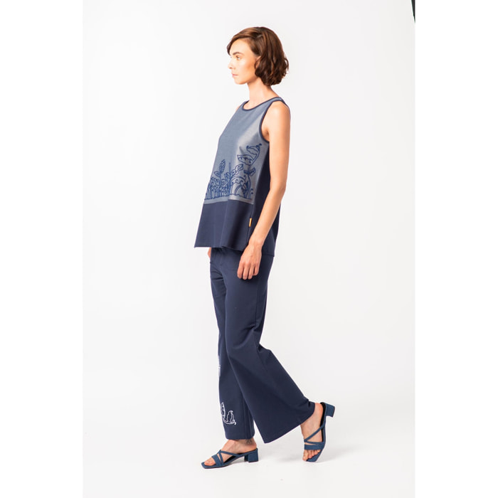 Mamatayoe Pantalón Pattern para Mujer – Pantalón ancho, cómodo,  tipo denim, con bordado en el bajo. tallas S-XXL