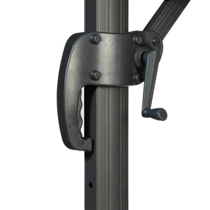 Parasol Sombra 360° rectangle avec housse de protection - Crème