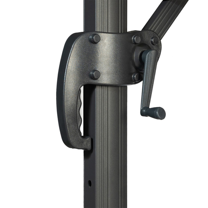 Parasol Sombra 360° rectangle avec housse de protection - Crème