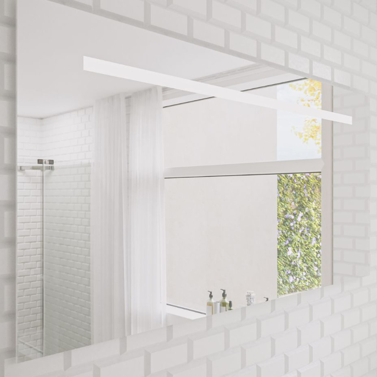 Meuble vasque 80 cm BURGBAD Cosmo blanc mat + miroir