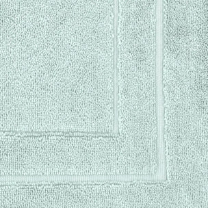 Tapis de bain pur coton 900 g/m² uni bleu Elea glacier
