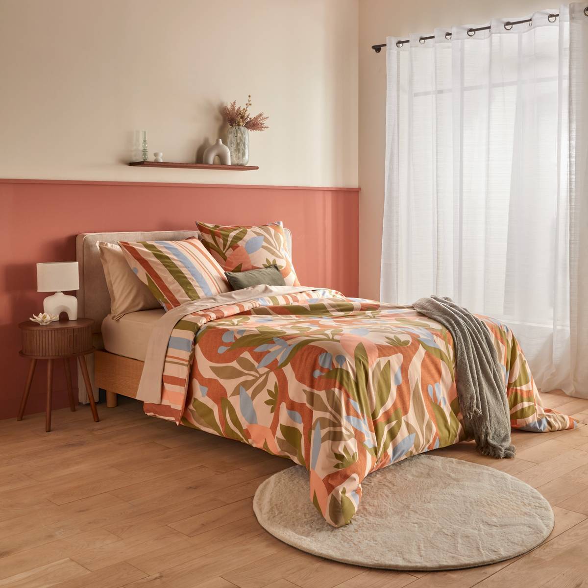 Parure de lit Ludia 220x240cm marron