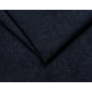 Julia - canapé 3 places convertible couchage quotidien matelas 14 cm en tissu - Bleu marine