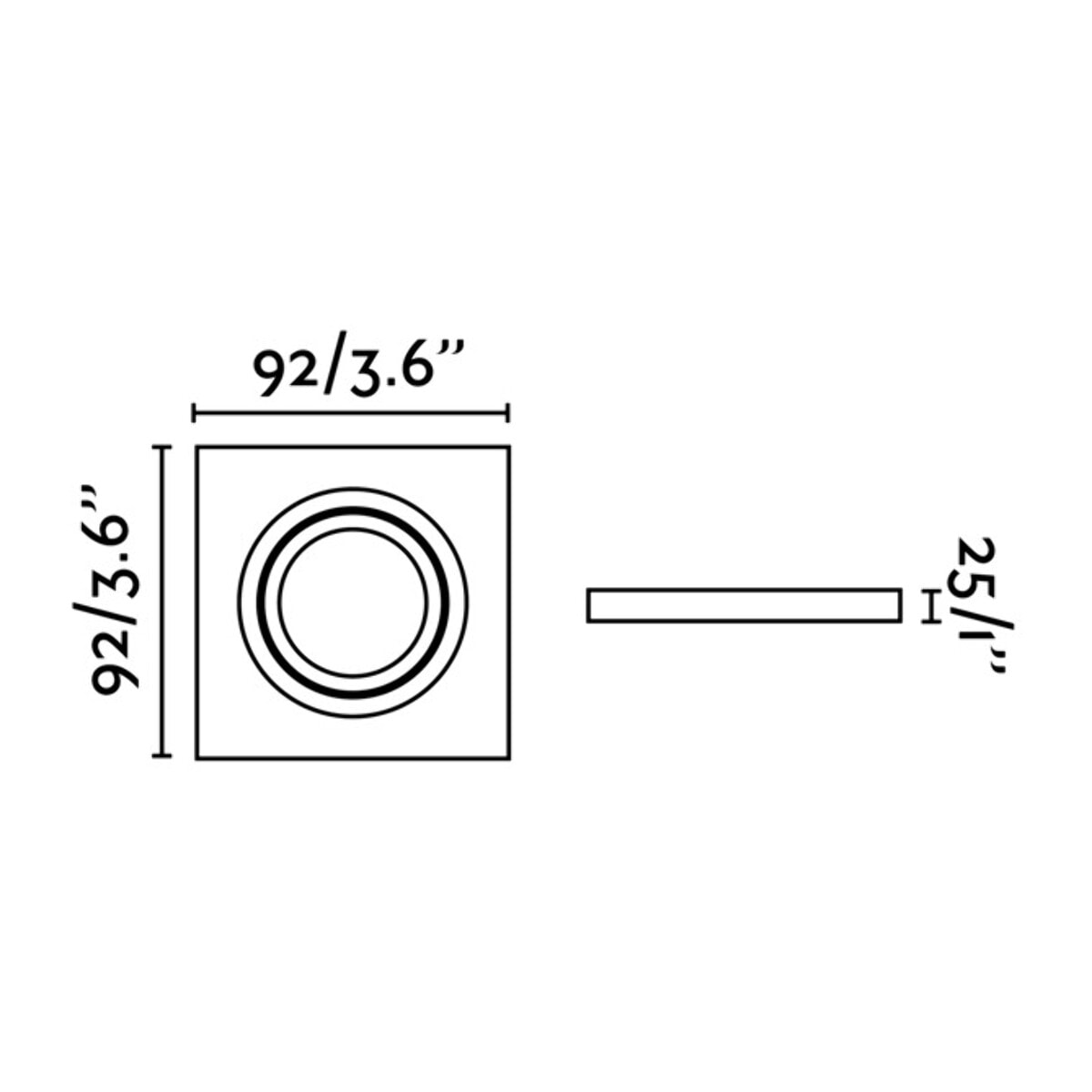 RADON SQ Empotrable blanco