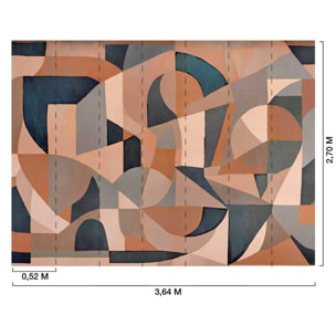Papier peint Mosaïque Moka Intissé