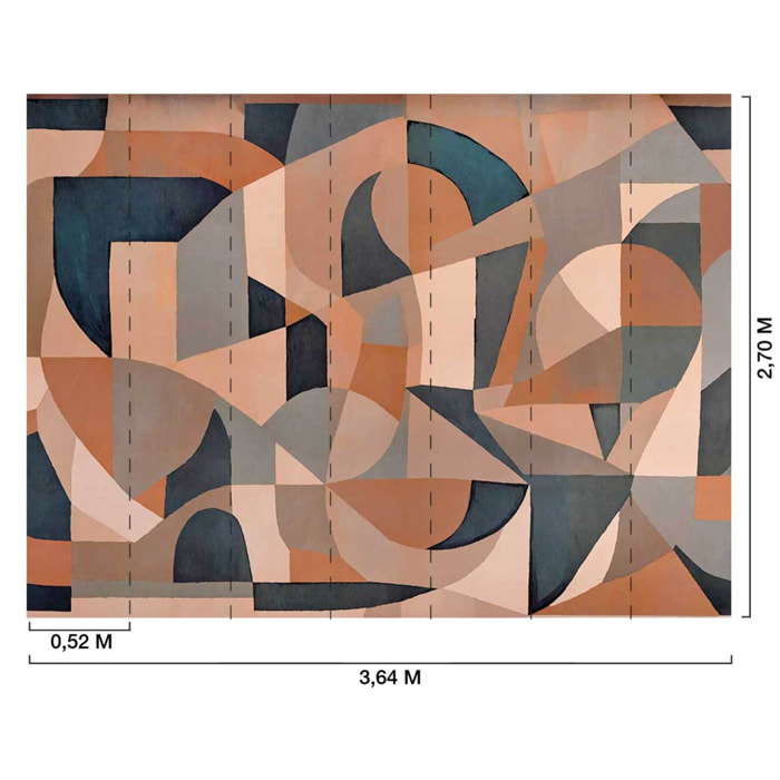 Papier peint Mosaïque Moka Intissé