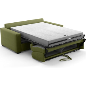 Canapé droit convertible 3 places en tissu chenille - ouverture express - ANZIO