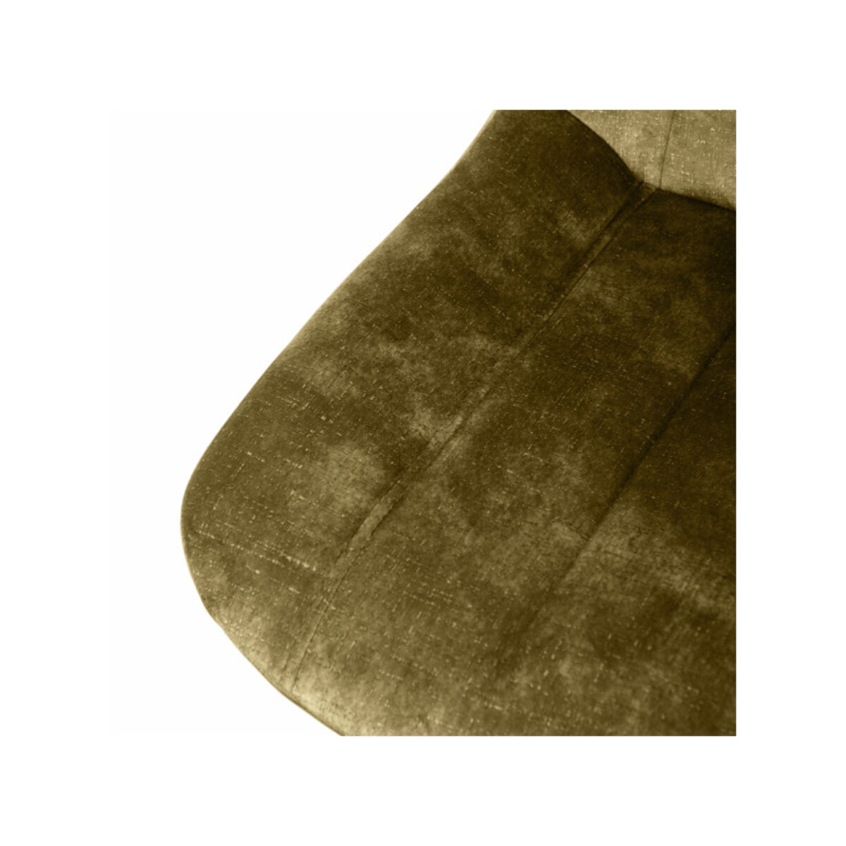 Tabouret de bar rembourré et capitonné en velours vert kaki EMMA 2