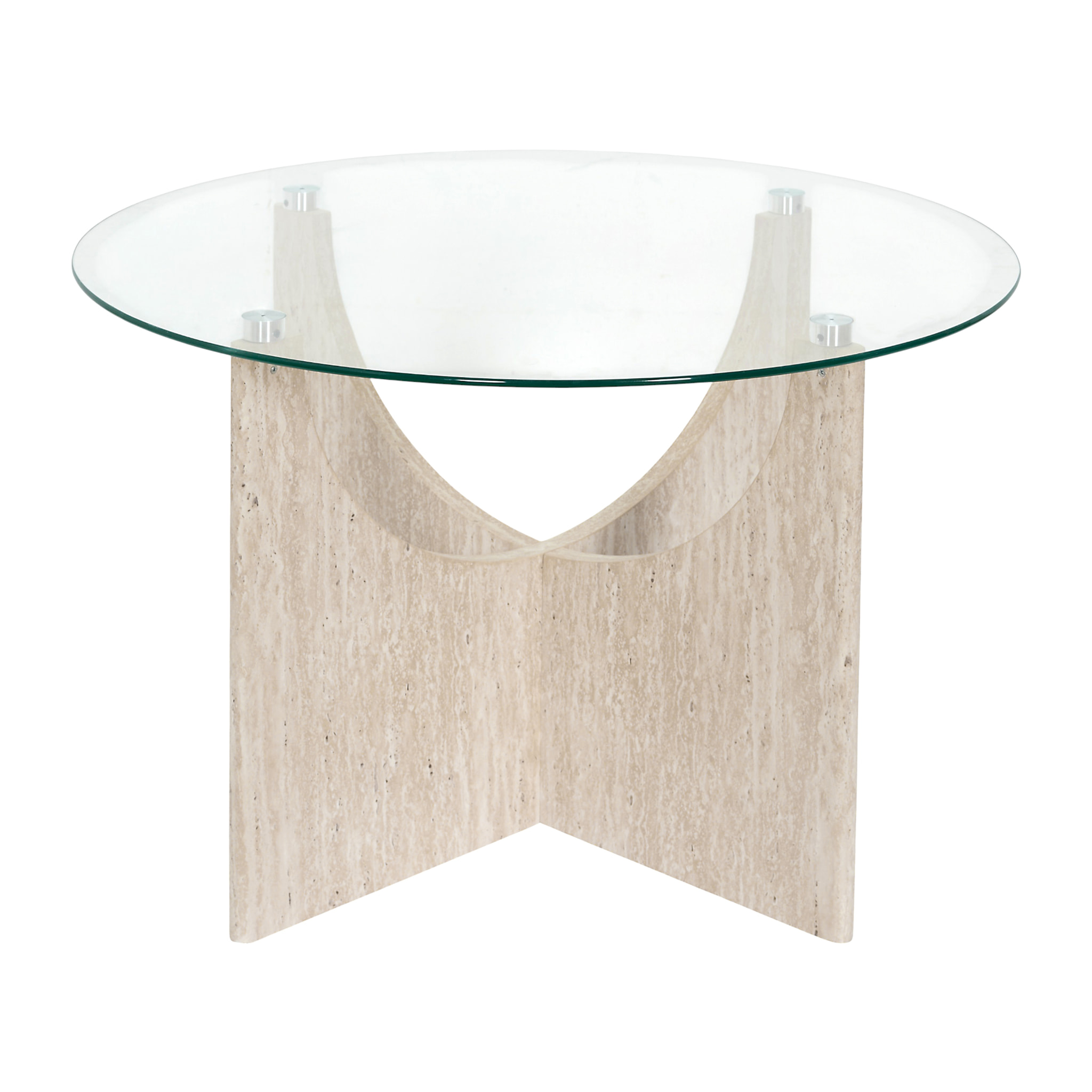 Table Basse Ronde Verre Pietra D70cm