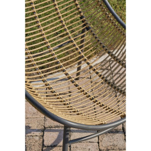 TULUM - Salon de jardin 4 places en résine tressée