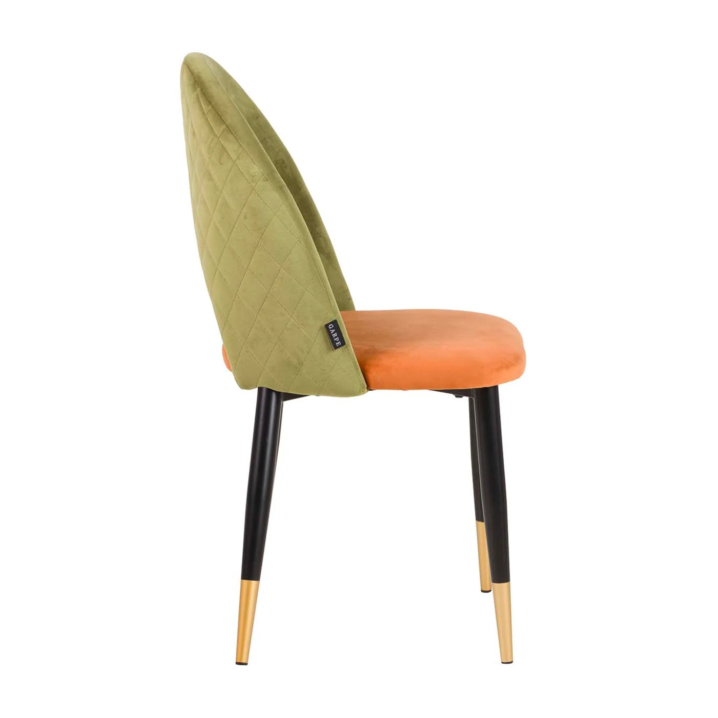 Silla Velvet Verde Naranja 49x54x87 Cm