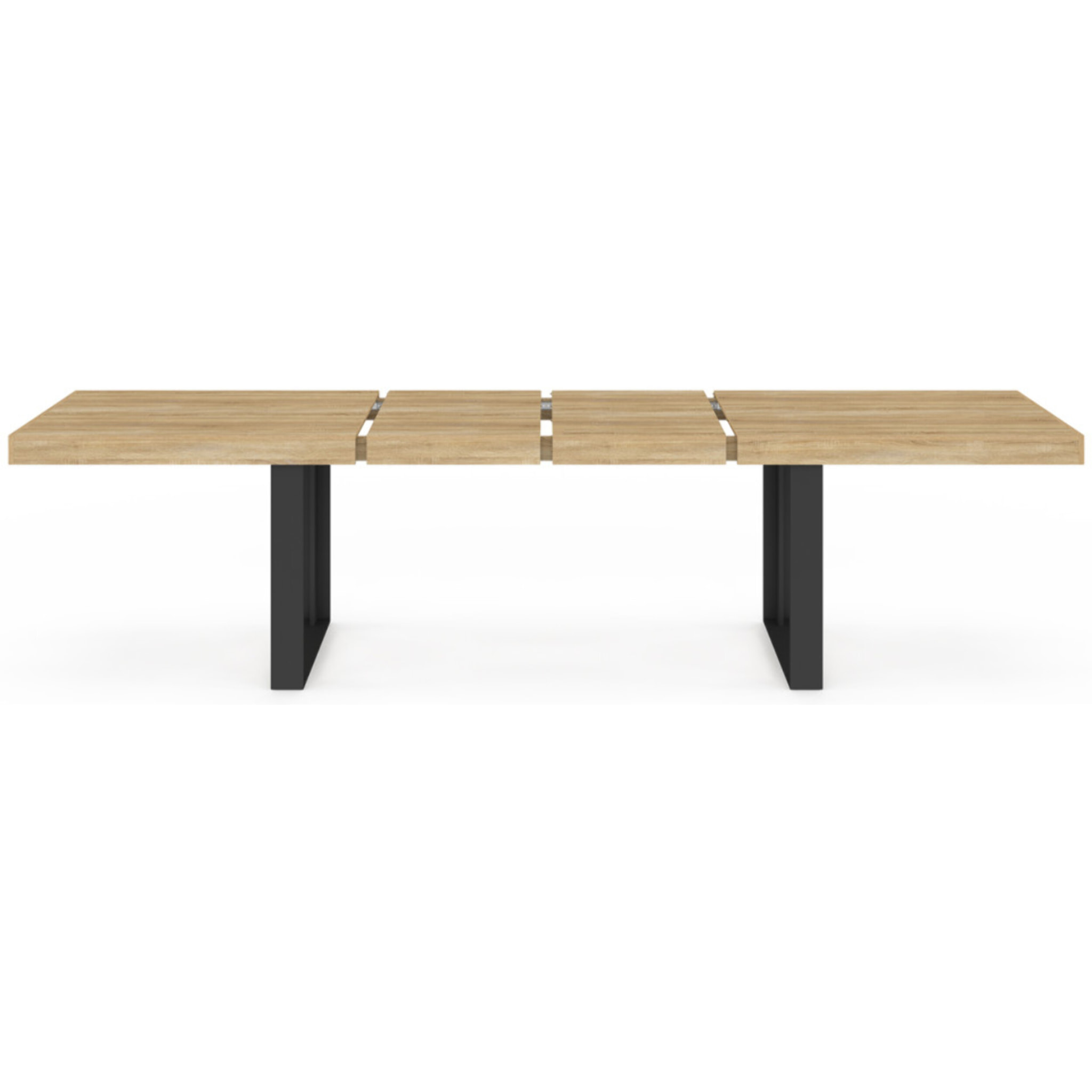 Table à manger extensible Brixton bois et noir 200-300cm