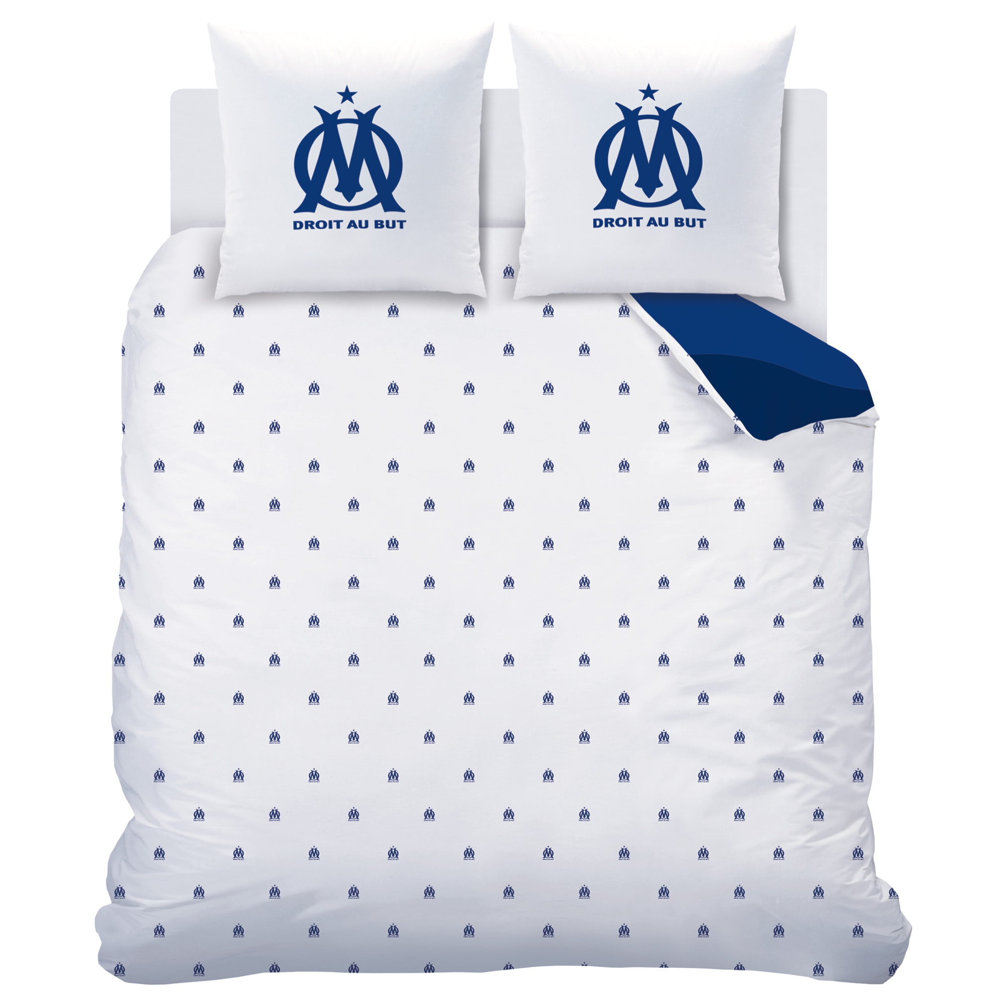 Parure de lit 100% Coton, OM ONDEBLUE