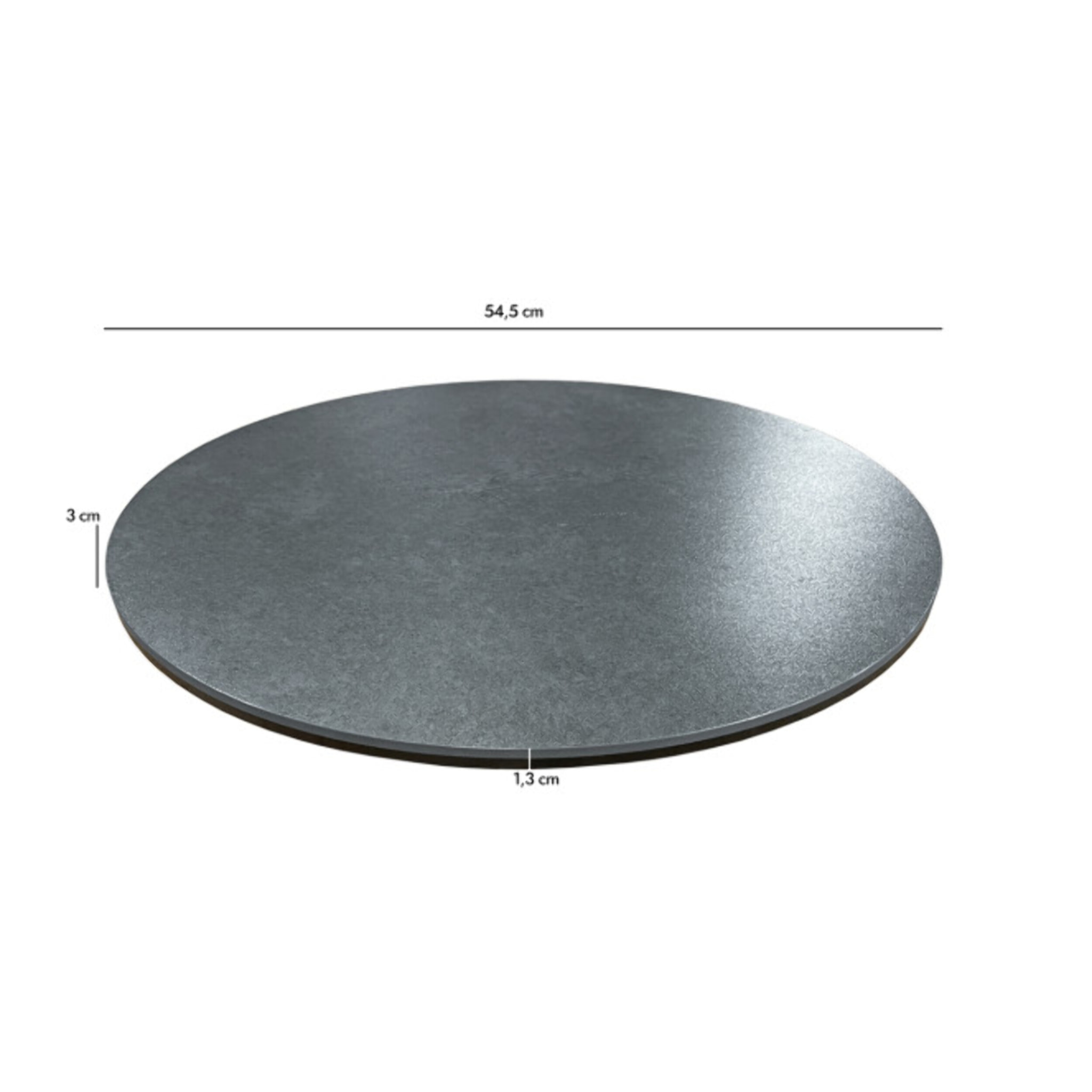 Plateau rotatif tournant 360° D. 55 cm céramique gris anthracite - LAZY