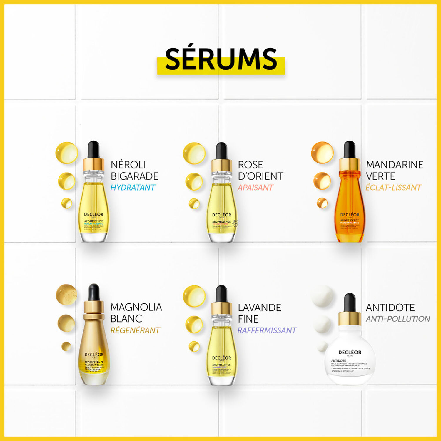 Aromessence Sérum Huiles Essentielles Magnolia Blanc - Sérum Visage Anti-Age Global 15 ml