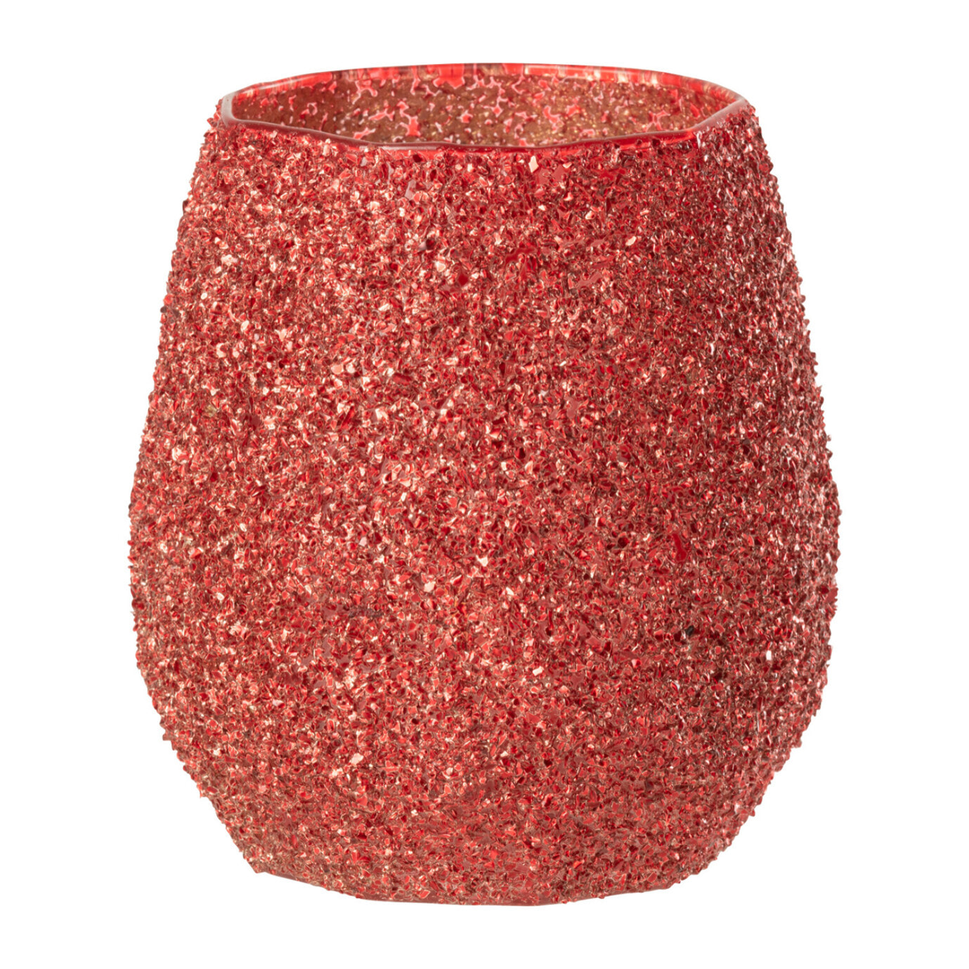 J-Line bougeoir - verre - rouge - large