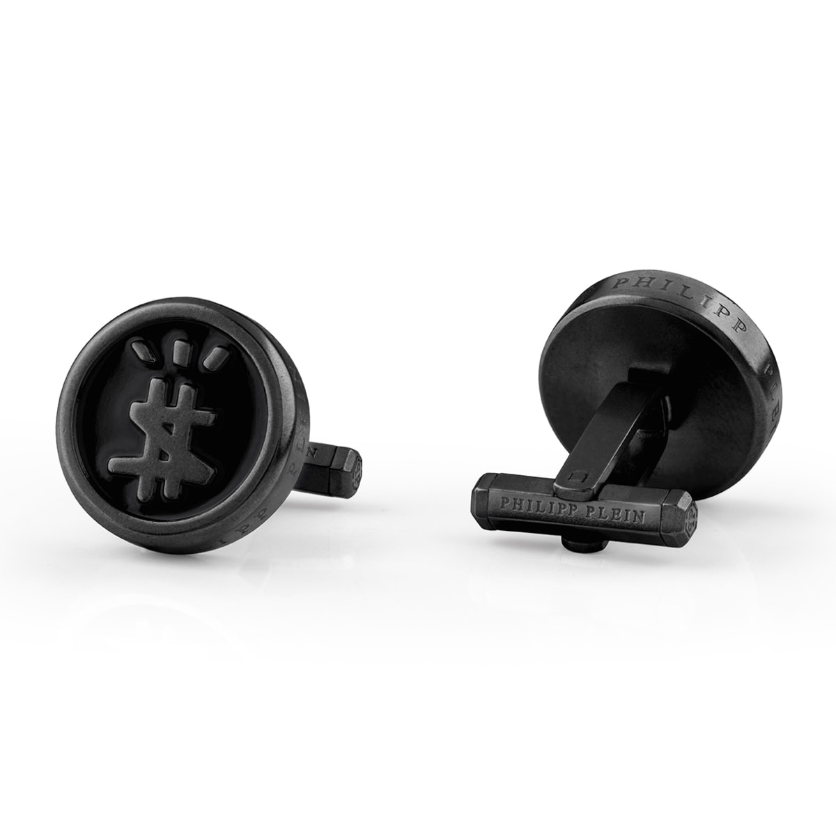 PHILIPP PLEIN gemelos de metal HEXAGON