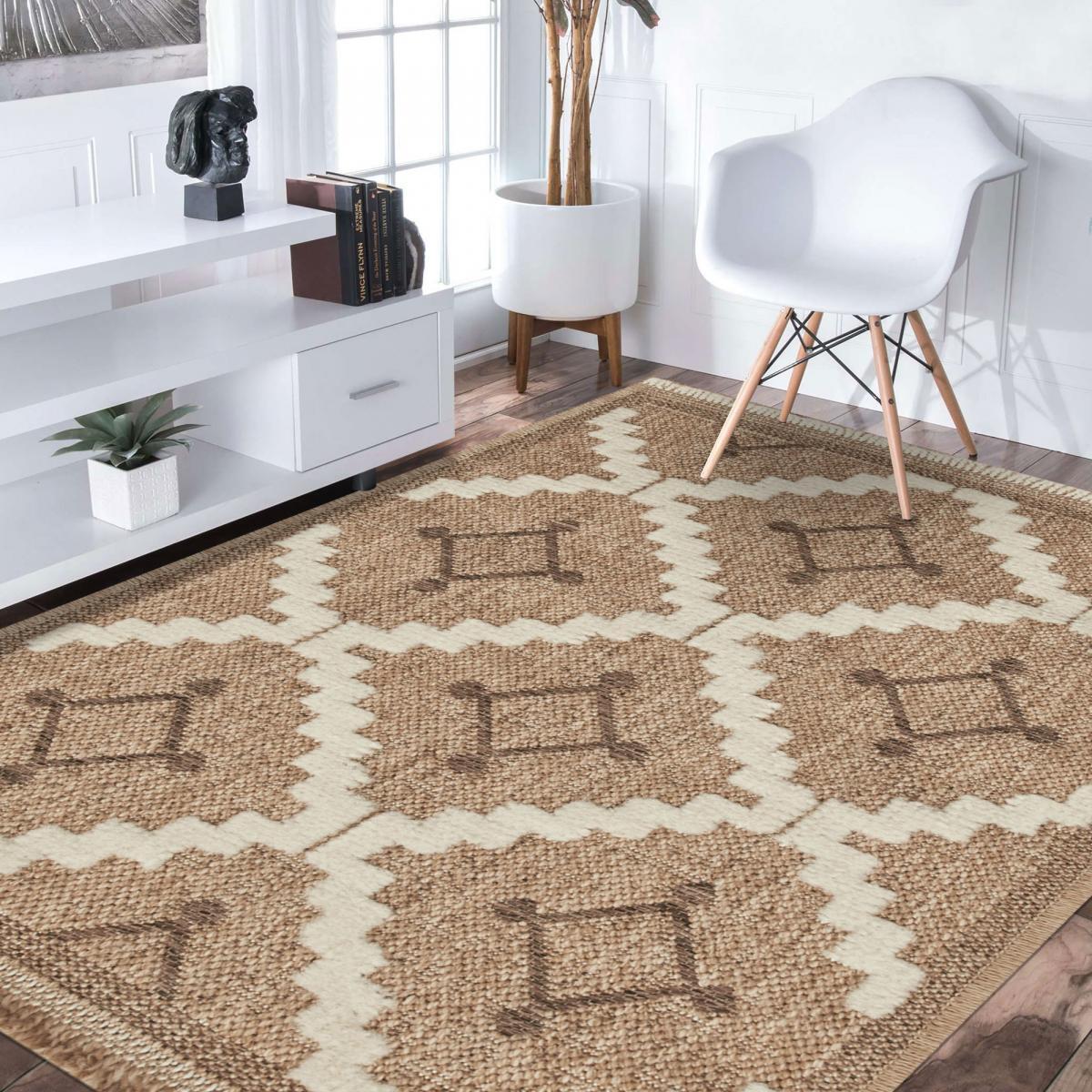 Tapis extérieur tissé kilim rectangle TEBI