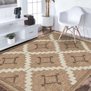 Tapis extérieur tissé kilim rectangle TEBI