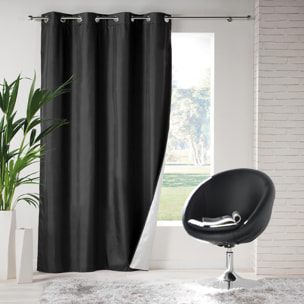 Rideau à Oeillets Icemount Thermique Uni - Noir