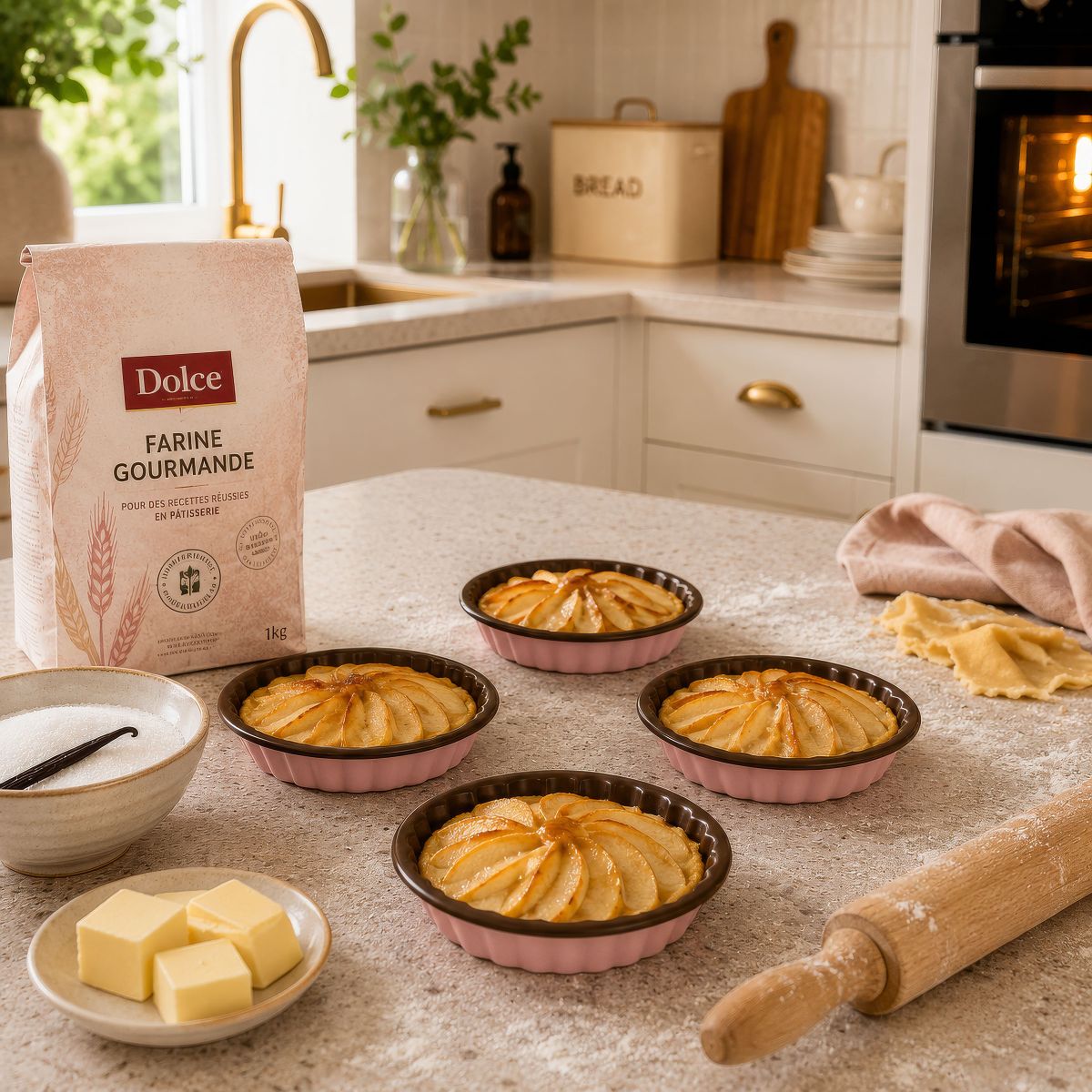 Dolce - Set 4 moules Tartelettes