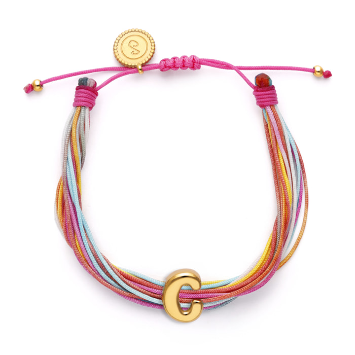Bracciale Color Rainbow Personalizada Acciao Placcato Oro